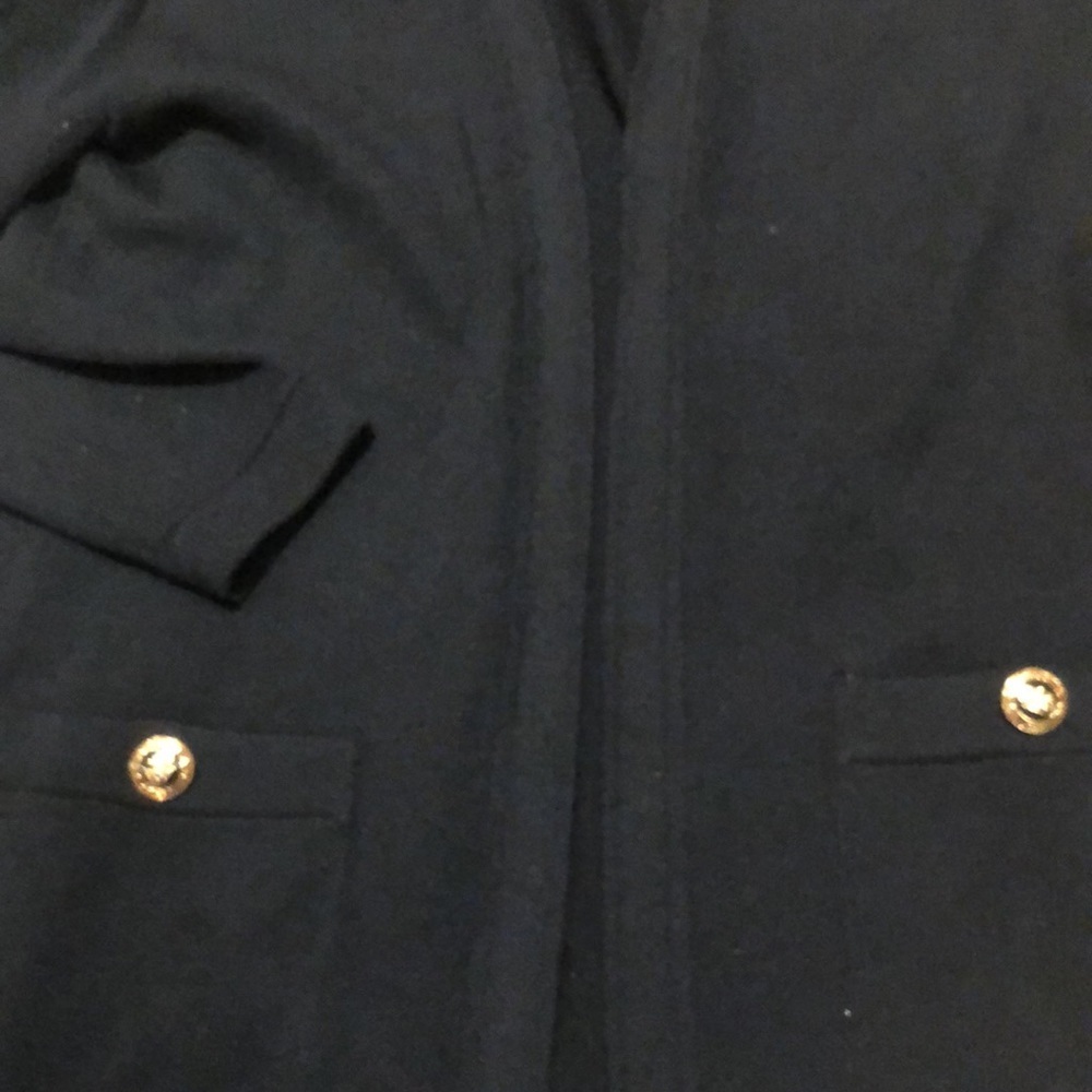 St. John Basics open front black cardigan - Picture 5 of 7